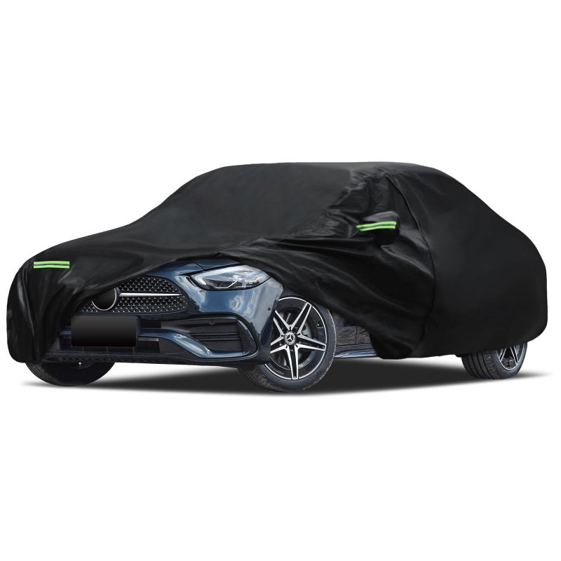Migaven Car Cover Custom Fit for 2008-2025 Mercedes Benz C-Class C300 C350 C400 C450, Migaven Waterproof Full Exterior Cover Sun Rain Protection with Door Zipper and Cotton Lining - Image 1